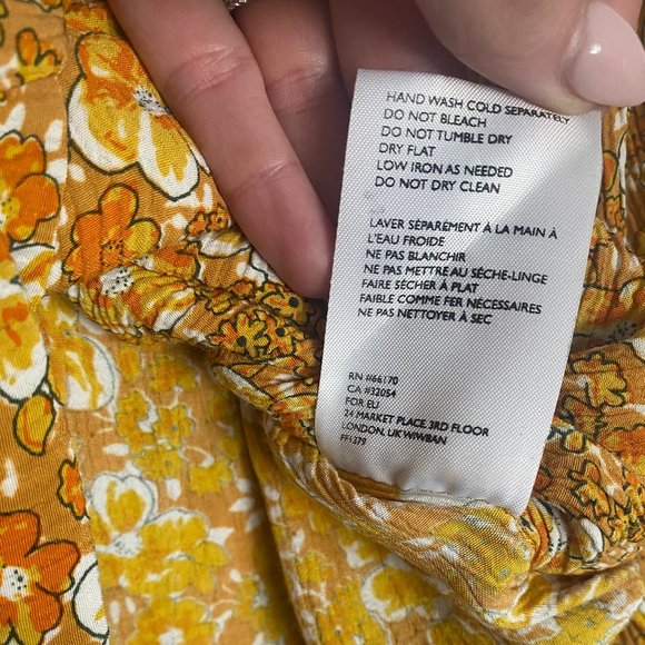 Faithfull the Brand | Mali Wrap Top in Saffron | Small - Picture 13 of 13